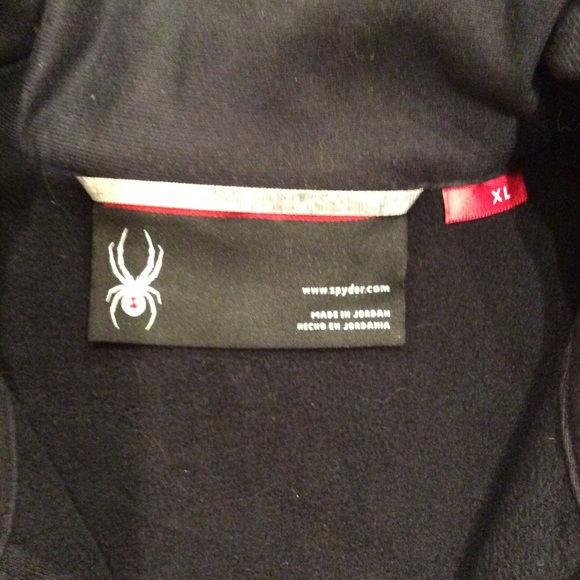 Spyder Major Cable Stryke Black Fleece Lined Knit Full Zip Jacket - Picture 5 of 10